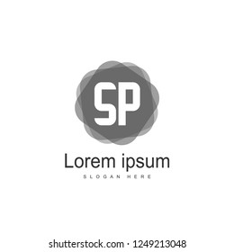 Initial letter SP Logo Template. Minimalist letter logo design