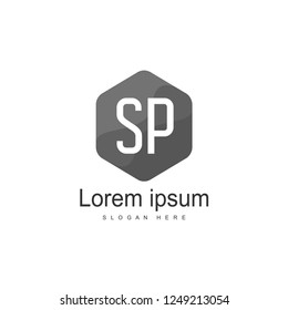 Initial letter SP Logo Template. Minimalist letter logo design