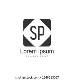 Initial letter SP Logo Template. Minimalist letter logo design