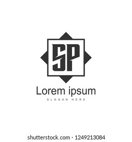Initial letter SP Logo Template. Minimalist letter logo design