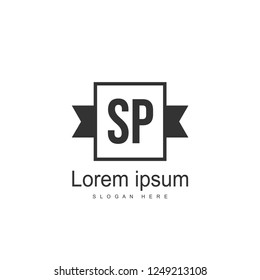 Initial letter SP Logo Template. Minimalist letter logo design