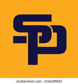 letra inicial logotipo SP diseño de vector de tiografía