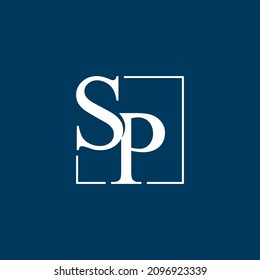 initial letter SP logo vector