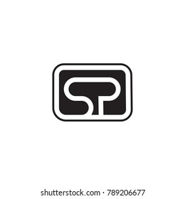 Initial letter SP,logo design template, modern monochrome symbol concept. 