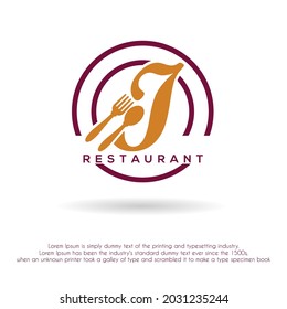 Initial Letter I With Spoon and Fork Icon for Restaurant, Catering, Cafe, Cafeteria, Food, Kitchen Retail Business Logo Design Concept