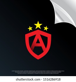 initial letter A sport emblem icon, modern template logo design