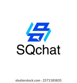 Initial letter SQ with chat icon logo design vector illustration
