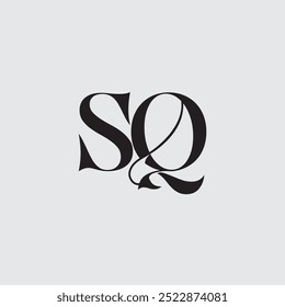 Design do logotipo da letra inicial SQ 