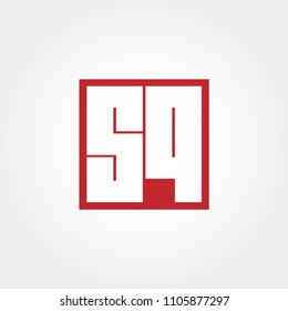 Initial Letter SQ Logo Template Vector Design