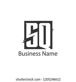 Initial Letter SQ Logo Template Design