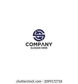 Initial Letter SQ pr QS Logo Template Design