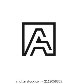 Initial Letter A Square Business Simple Logo Design Inspiration