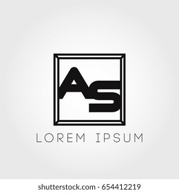 initial letter as square logo black vector template