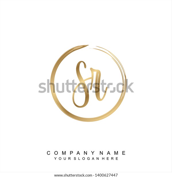 Initial Letter Sr Beautiful Handwriting Logo Stock Vector (Royalty Free ...