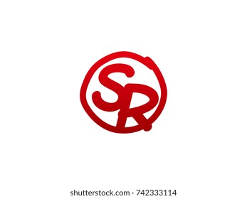The initial letter SR handwritten logo