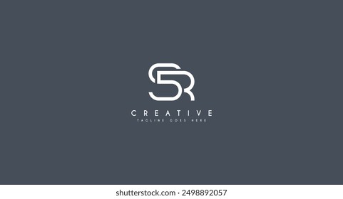 Initial Letter SR Linked Logo design, Vektorgrafik.
