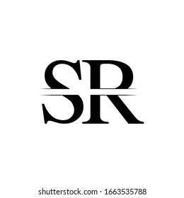 Initial Letter SR Logo Design Vector Template. SR Letter Logo Design