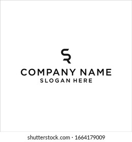 initial letter sr logo design vector illustration template