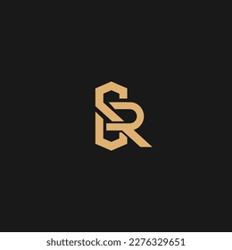 Initial Letter SR Logo Design Vector Template. SR Logo Design
