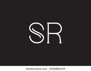 Initial letter SR logo design vector illustration
