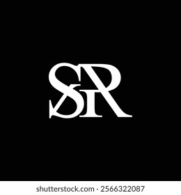 Initial letter SR logo design 