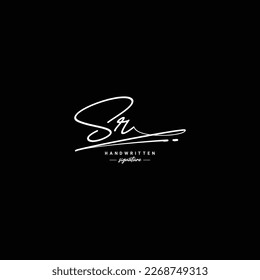 Initial Letter SR Logo - Hand Drawn Signature Style Logo