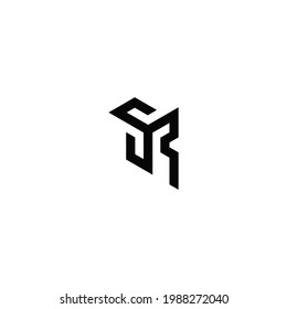 letra inicial logotipo SR o monograma de icono. EPS 10