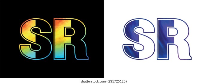 Anfangsbuchstaben SR Logo Symbol Vektordesign Vorlage. Premium-Luxus-Logo für Unternehmensidentität