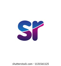Initial Letter SR Logo Lowercase, colorful logotype Modern and Simple Logo Design.