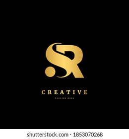 Initial letter SR logotype. Monogram logo design template. Minimalis logo concept for business and company.