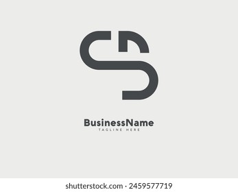 initial letter sr or rs alphabet logo