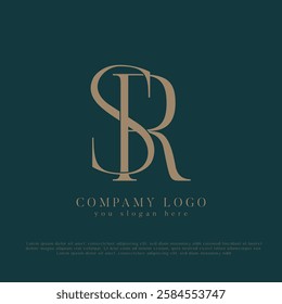 Initial letter SR, RS logo design vector