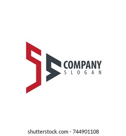Initial Letter SS Linked Triangle Design Logo