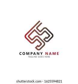 Initial letter ss linked uppercase modern logo design template elements. Red black gradation letter isolated on white background. Suitable for company logo, business, consulting group company.
