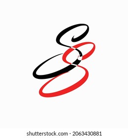 initial letter SS logo design