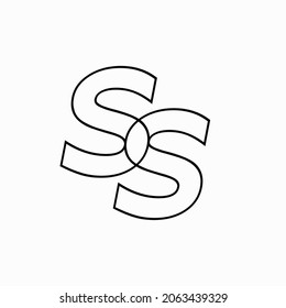 letra inicial Diseño del logotipo SS