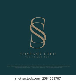 Initial letter SS logo design vector