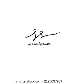 Initial Letter ss Logo - Handwritten Signature Logo