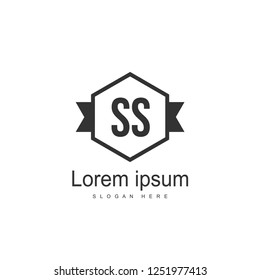 Initial letter SS Logo Template. Minimalist letter logo design