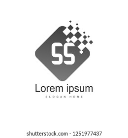 Initial letter SS Logo Template. Minimalist letter logo design