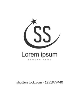 Initial letter SS Logo Template. Minimalist letter logo design