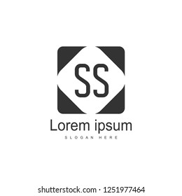Initial letter SS Logo Template. Minimalist letter logo design