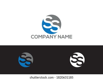 initial letter SS logotype minimalist art logo