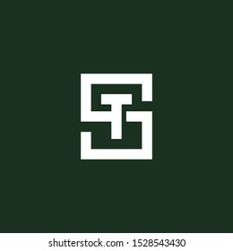 the initial letter ST box logo. from company icon template - vector
