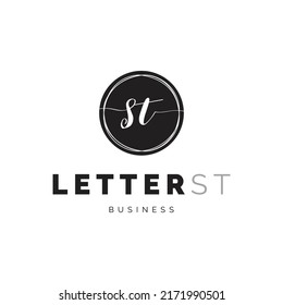 Initial letter ST icon logo design inspiration
