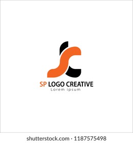 Initial Letter ST Linked Circle Lowercase Logo Black orange Icon Design Template Element.you can change the color