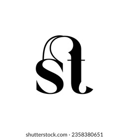 Initial letter st logo design creative modern symbol icon monogram
