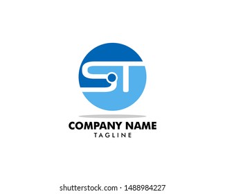 Initial Letter ST Logo Template Design