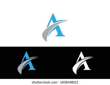 Initial Letter A Star Logo or Icon Design Vector Image Template