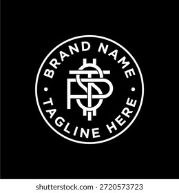 Initial Letter STP TSP PST Monogram Logo Template Design
